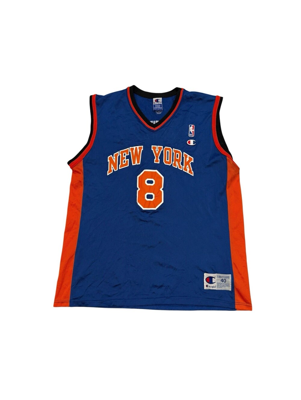 Vintage Champion New York Knicks Latrell Sprewell 8 NBA Jersey Size 40 Mens
